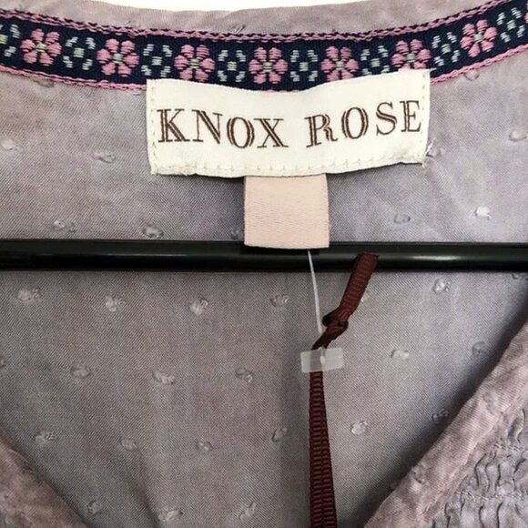 NWT Short-Sleeve Dusky Lavender Top - Womens Size XS - Knox Rose Shirts Blouse - Picture 4 of 4
